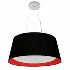 Pendente Cone Preto E Vermelho Mj-4015 Para Mesa De Jantar E