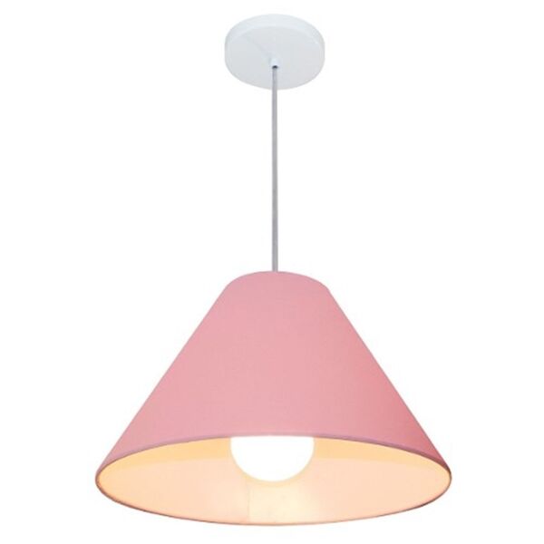 Pendente Cone Rosa Bebê Mj-4078 Para Mesa De Jantar E Estar