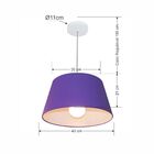 Pendente Cone Roxo Mj-4039 Para Mesa De Jantar E Estar