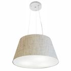 Pendente Cone Rustico Bege Mj-4001 Para Mesa De Jantar E Estar