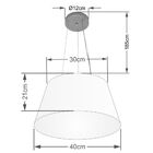 Pendente Cone Rustico Bege Mj-4001 Para Mesa De Jantar E Estar