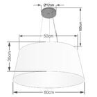 Pendente Cone Rustico Bege Mj-4063 Para Mesa De Jantar E Estar