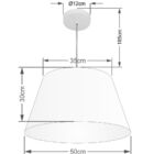 Pendente Cone Rustico Bege Mj-4249 Para Mesa De Jantar E Estar