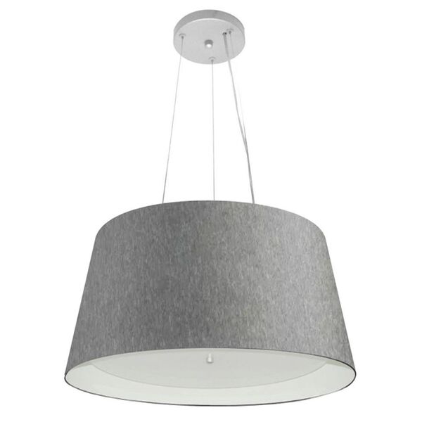 Pendente Cone Rustico Cinza E Branco Mj-4144 Para Mesa De Jan