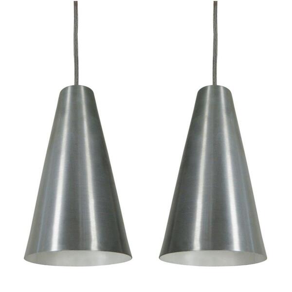 Pendente Cone Starlight Aço Escovado Kit Com 2