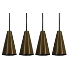 Pendente Cone Starlight Bronze Preto Kit Com 4