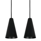 Pendente Cone Starlight Preto Kit Com 2