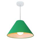 Pendente Cone Verde Folha Mj-4078 Para Mesa De Jantar E Estar