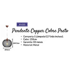 PENDENTE COOPER BELLA PRETO COM COBRE Ø50X49,5CM 1*E27 - XN005