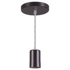 Pendente Copinho Soquete Luminária Lustre Alumínio Marrom Tab