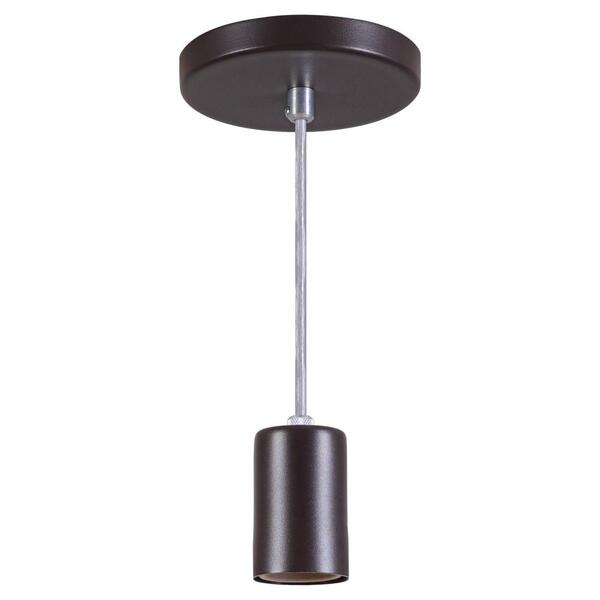 Pendente Copinho Soquete Luminária Lustre Alumínio Marrom Tab