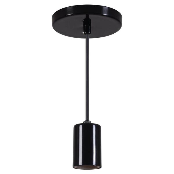 Pendente Copinho Soquete Luminária Lustre Alumínio Preto Bril