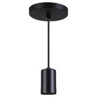 Pendente Copinho Soquete Luminária Lustre Alumínio Preto Text