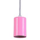 Pendente Copinho Soquete Luminária Lustre Alumínio Rosa - Rei