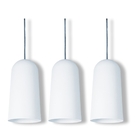 Pendente Copo Max Branco Kit Com 3