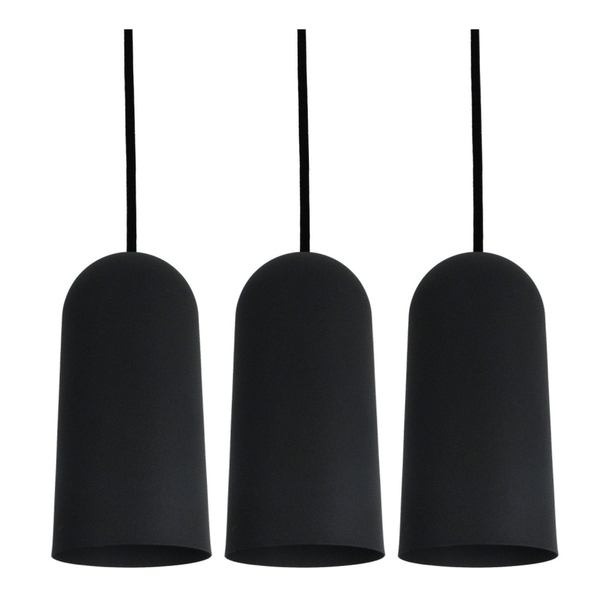 Pendente Copo Max Preto Kit Com 3