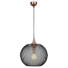 Pendente Copper Cobre E Preto (d)50cm (a)48cm  1xe27 40w