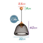 Pendente Copper Metal Aramado Bella Iluminação Xn001 St1295