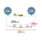 Pendente Cora 3 Globo + 3x Lâmpada Led G9 5w Branco Frio 220v