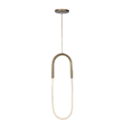Pendente Corda Dourado 67cm Led 24w 3.000k Ferradura Ilunato