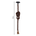 Pendente Corda Para 1 Lampada Marrom