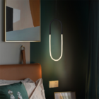 Pendente Corda Preto 67cm Led 24w 3.000k Ferradura Ilunato