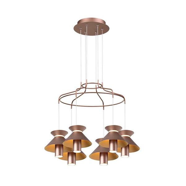 Pendente Cordel Pale Gold Bella Para Salas E Quartos Led 42w