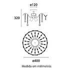 Pendente Cristal Amarílis Blumenau Dourado