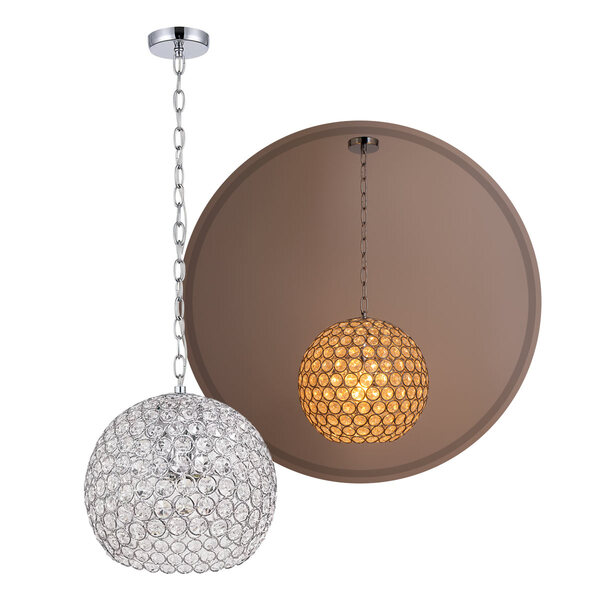 Pendente Cristal Ava 29x20cm Cromado Mantra Iluminação 2876 S