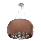 Pendente Cristal Bella Soho COBRE 40cm P/ 5xG9 Pd002CO ST586