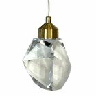 Pendente Cristal Lapidado Transparente Led 5w 3000k Bivolt