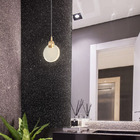 Pendente Cristal Redondo Dourado 15cm Led 5w 3000k Bivolt