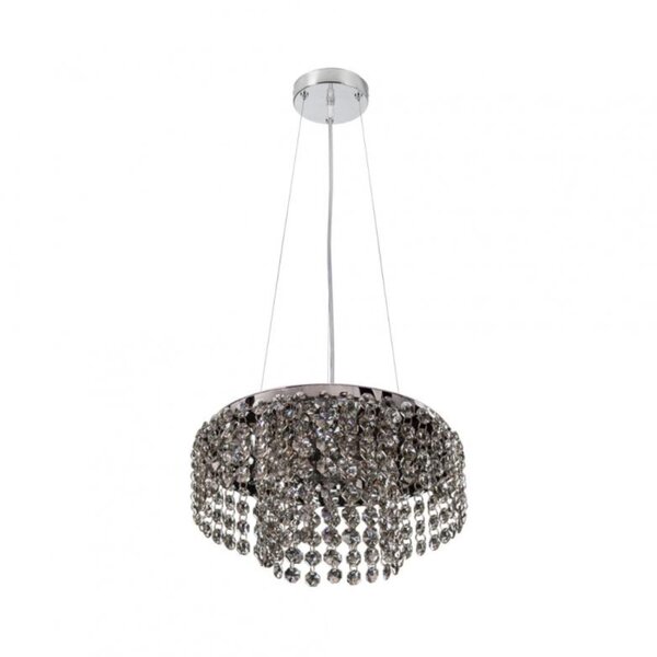 Pendente Cristal Redondo Ø30xh12,5cm 6 Lâmpadas G9 Milano Bro