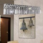 Pendente Cristal Retangular 60x11xh11,5cm 4 Luzes G9 Paris Gp