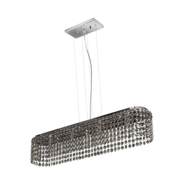 Pendente Cristal Retangular 60x13x11,5cm 4 Lâmpadas G9 Milano