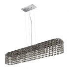 Pendente Cristal Retangular 80x13x11,5cm 5 Lâmpadas G9 Milano