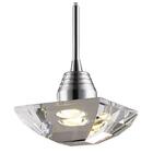 Pendente Cristal Transparente 15cm Led 3w Mais Luz Bivolt
