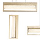 Pendente Cristal/vidro 71x16cm Glitter Bella Iluminação Doura