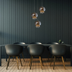 Pendente Cromado Metal e Vidro Tauri New Line