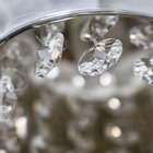 Pendente Cuba vidro Cromada e Cristal K9 Ø13cm Lavabo / Sala