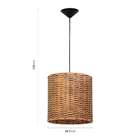 Pendente Cubo Rattam Marrom