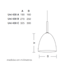 Pendente Cúpula 24,5cm Uni 430-b Taschibra Preto