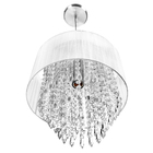 Pendente Cupula Cristal Acr. Manucrilic + Deslocador Branco