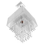 Pendente Cupula Cristal Acr Marrycrilic Prata Com Deslocador