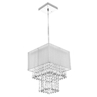 Pendente Cupula Cristal Acr Marrycrilic Prata Com Deslocador