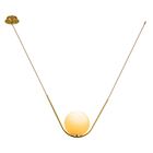 Pendente Cúpula Globo Vidro Leitoso Ouro Fosco Cora + Lâmpada