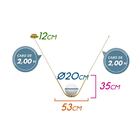 Pendente Cúpula Globo Vidro Leitoso Ouro Fosco Cora P/ 1 E27