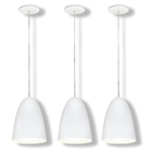 Pendente Cúpula Linus Branco Kit Com 3