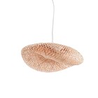 Pendente Curvas 1 Lâmpada Bambu E27 42cm Oikos