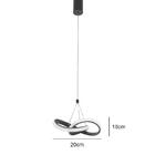 Pendente Cycle Preto 20x18cm Led 20w 1400lm 3000k Bivolt Para